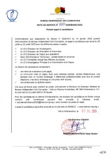 Appel à candidatures