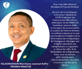Nos vives félicitations à Monsieur le Premier Ministre !